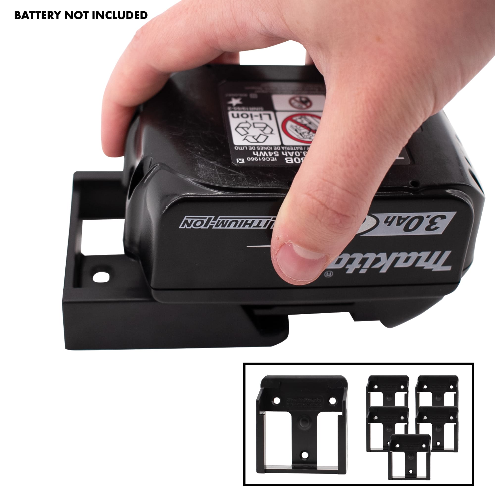 5x Genuine StealthMounts STEALTH BATTERY MOUNTS for Makita 18v Lithium-ion BL 
