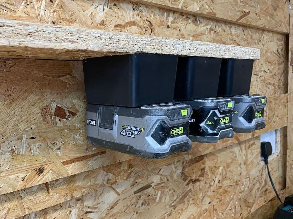 2 Pack** Worx 20V 40V Wall/Under Shelf Locking Battery Holder Mount